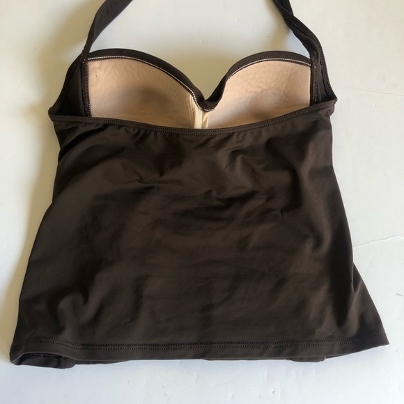 La Blanca Ruched Swim Top Size 6 - Picture 3 of 8